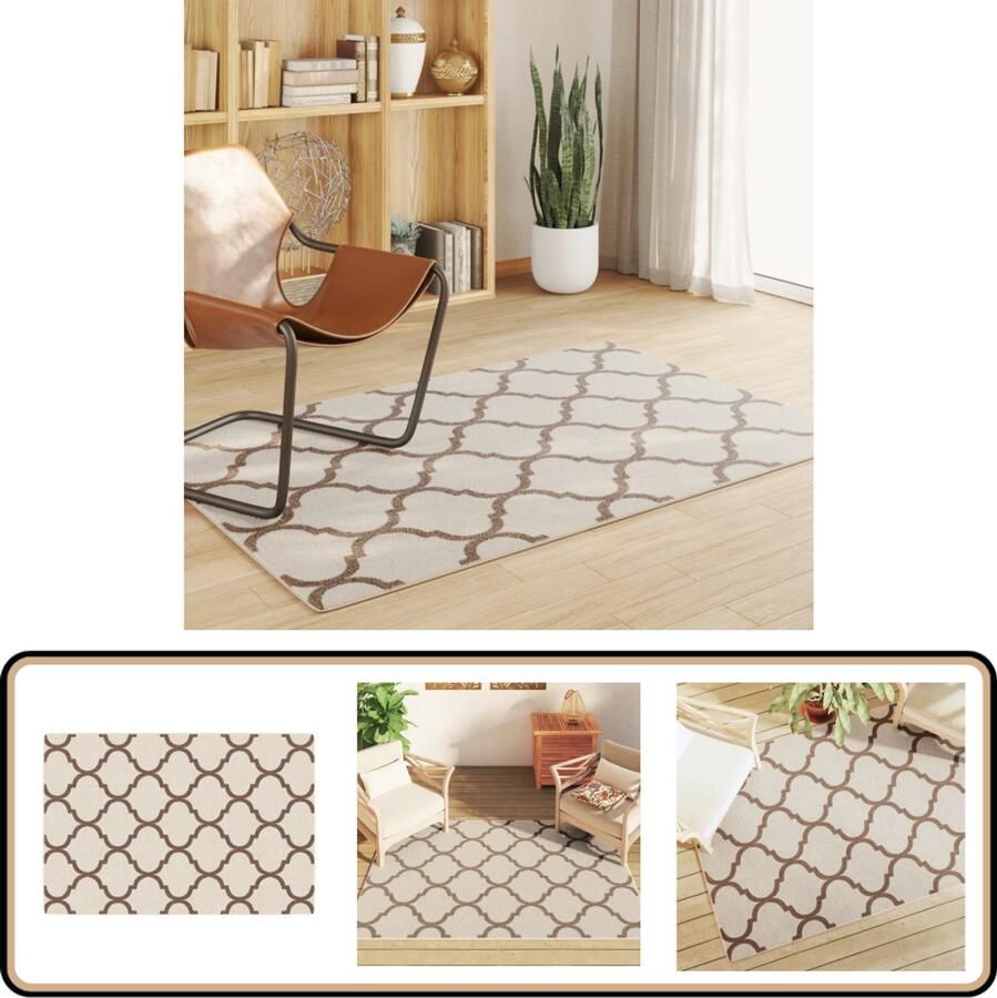 VidaXL Vloerkleed Binnen Buiten 120x180 cm Meerkleurig Vloerkleed Arabisch Design Tapijten Multi Kleuren Interieur Decoratie Outdoor Tapijt Anti Slip Vloerkleed
