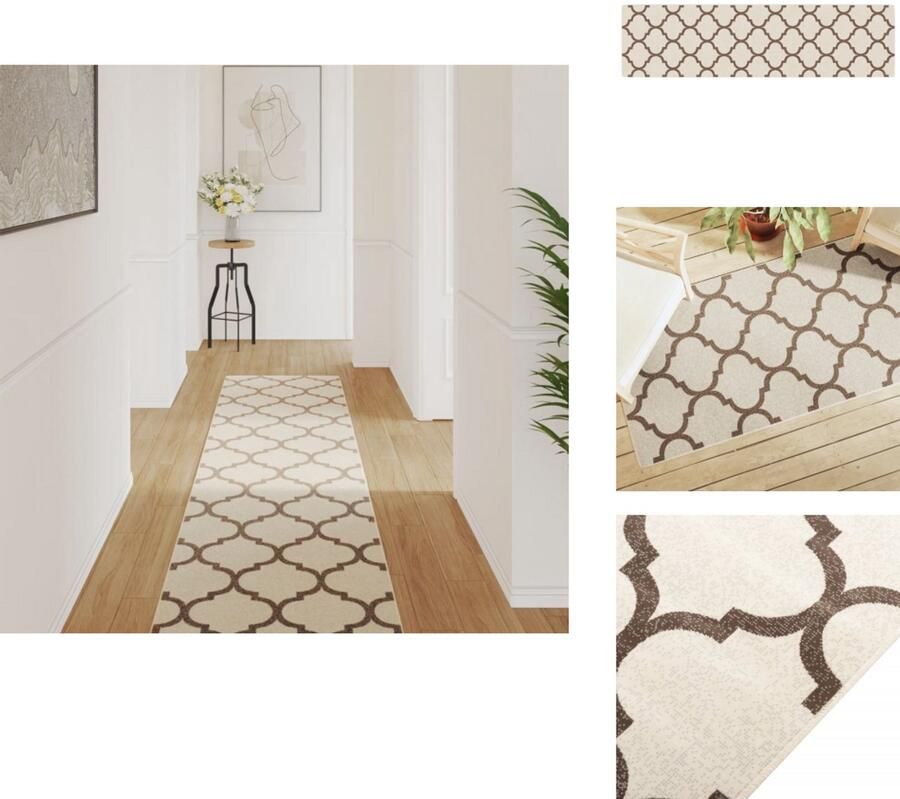 VidaXL Vloerkleed Vloerkleden Tapijt Vloerbedekking Vloerkleed voor binnen buiten laagpolig 80x300 cm meerkleurig