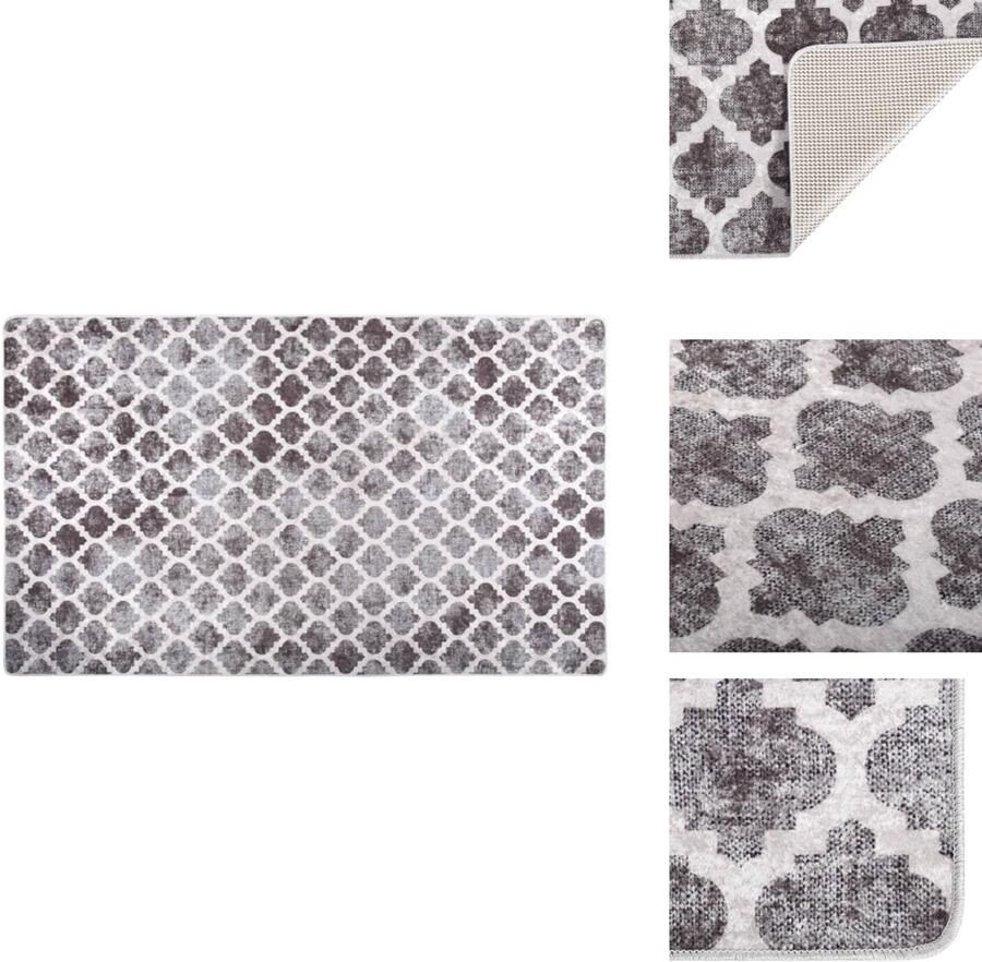 VidaXL Vloerkleed Vloerkleden Tapijt Vloerbedekking Vloerkleed wasbaar anti-slip 120x170 cm meerkleurig