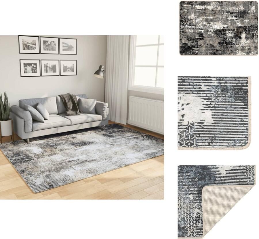 VidaXL Vloerkleed Vloerkleden Tapijt Vloerbedekking Vloerkleed wasbaar anti-slip 160x230 cm meerkleurig - Foto 3
