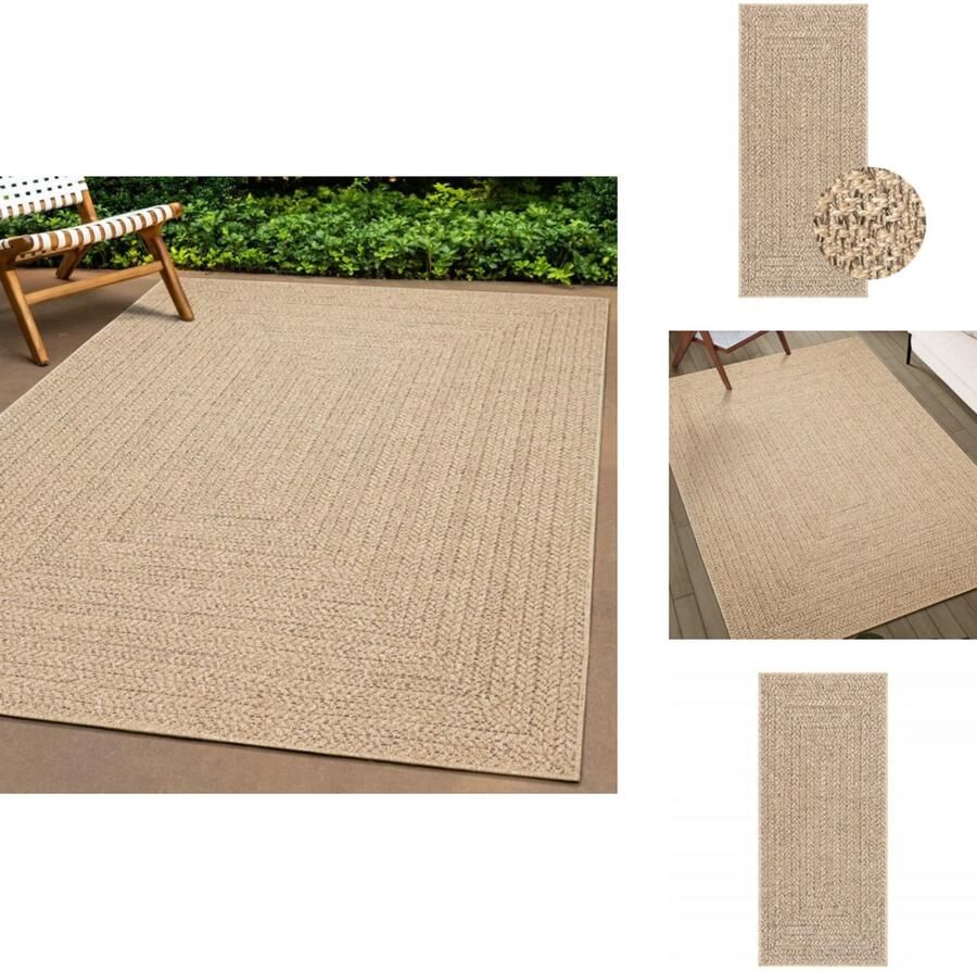 VidaXL Vloerkleed Vloerkleden Tapijt Vloerbedekking Vloerkleed ZIZUR binnen en buiten 80x200 cm jute look