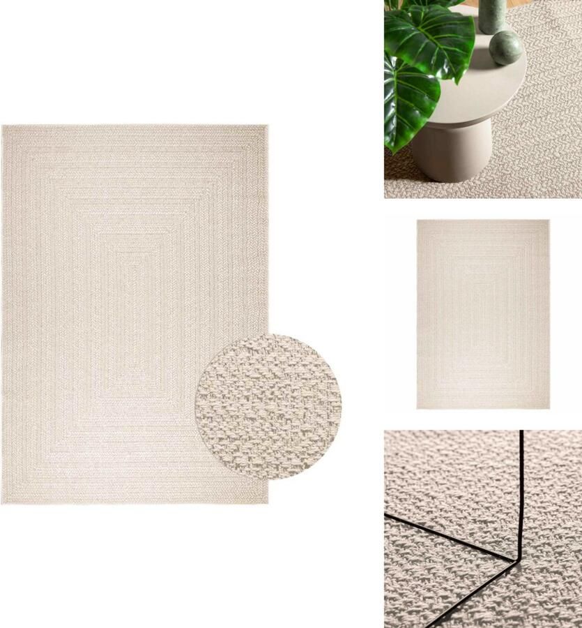 VidaXL Vloerkleed Vloerkleden Tapijt Vloerbedekking Vloerkleed ZIZUR room binnen en buiten 200x290 cm jute look