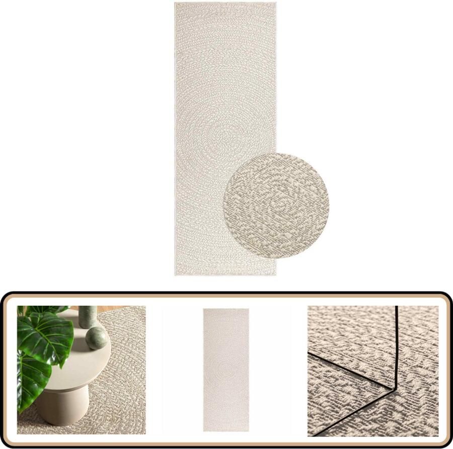 VidaXL Vloerkleed ZIZUR Room 80x200 cm Jute Look Vloerkleed Outdoor Tapijten Patio Dekentjes Teras Tapijt Juten Look