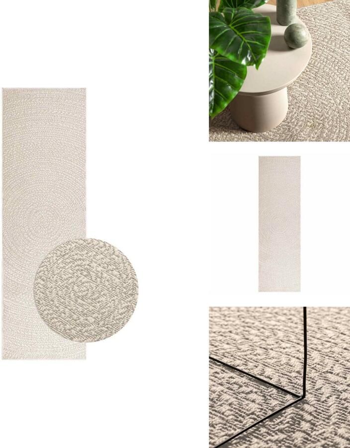 VidaXL Vloerkleed Vloerkleden Tapijt Vloerbedekking Vloerkleed ZIZUR room binnen en buiten 80x250 cm jute look