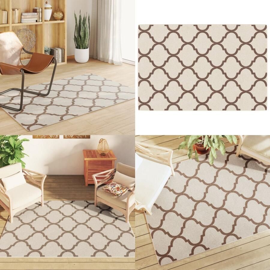 VidaXL Vloerkleed voor binnen buiten laagpolig 120x180 cm meerkleurig Vloerkleed Vloerkleden Tapijt Vloerbedekking