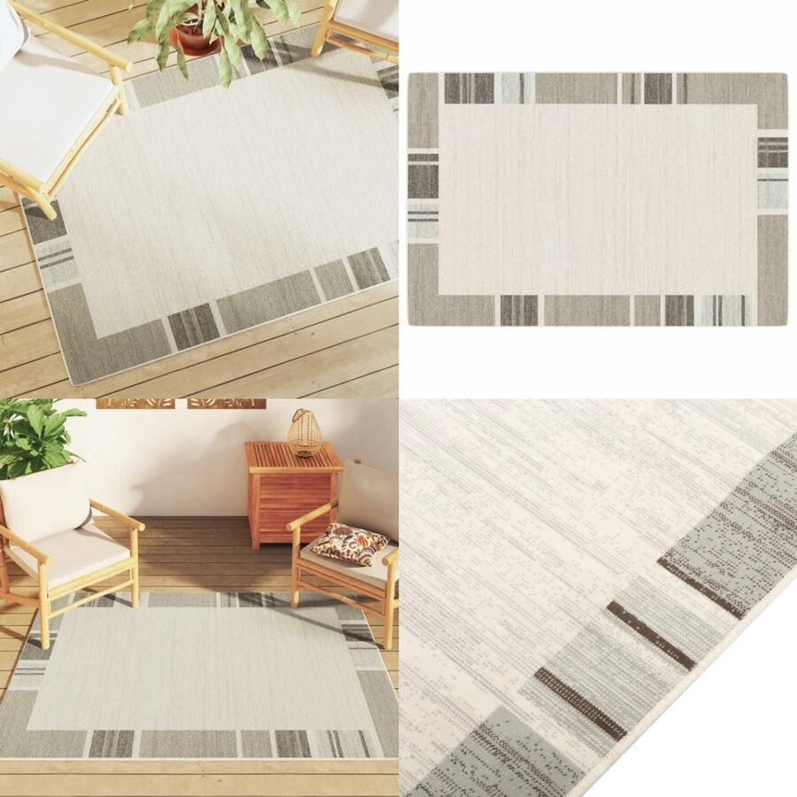 VidaXL Vloerkleed voor binnen buiten laagpolig 120x180 cm meerkleurig Vloerkleed Vloerkleden Tapijt Vloerbedekking