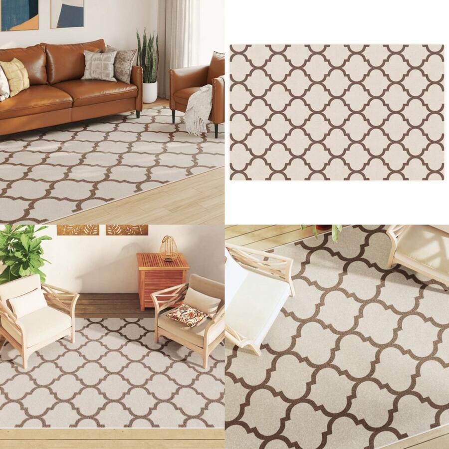 The Living Store Vloerkleed Sorona Dupont Indoor Outdoor 190 x 300 cm Meerkleurig Vloerkleed Tapijten Indoor Outdoor Bruin - Foto 2