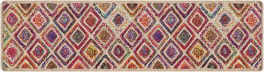 VidaXL Vloerkleed Wasbaar Anti-slip 80x300 cm Vloerkleed Multicoloured Rug Digitale Print Fluweel Antislip Wasbaar Warm Gevoel Gezellig