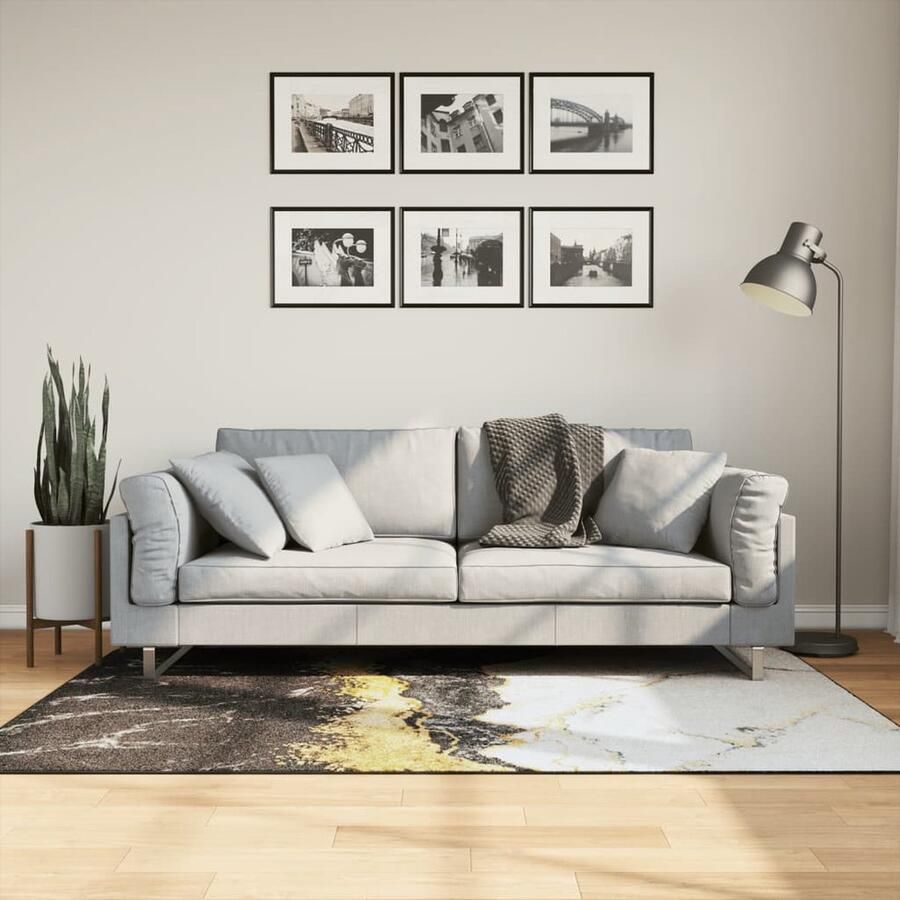 VidaXL Vloerkleed Wasbaar Antislip 120x180 cm Vloerkleden Fluweel Vloerkleed Multicoloured Vloerkleed Warm Vloerkleed Gezellig Vloerkleed Salon Vloerkleed Slaapkamer Vloerkleed Anti Slip Vloerkleed Geluiddempend Vloerkleed - Foto 2