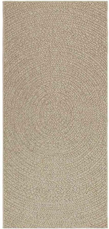 VidaXL Vloerkleed ZIZUR Beige 100x200 cm Jute Look Vloerkleed Outdoor Tapijt Terras Tapijt Balkon Tapijt Jute Look