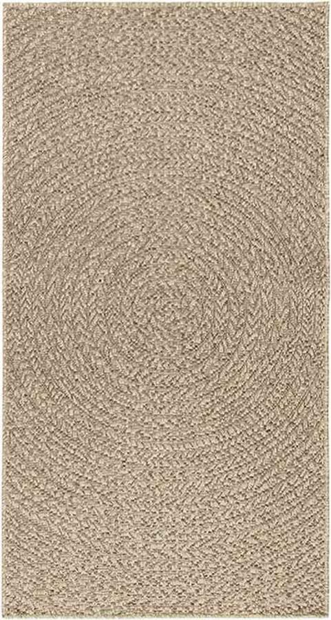 The Living Store Vloerkleed ZIZUR beige binnen en buiten 80x150 cm jute look Vloerkleed Outdoor Tapijten Tuintapijt Patio Dekentjes Juten Look - Foto 3