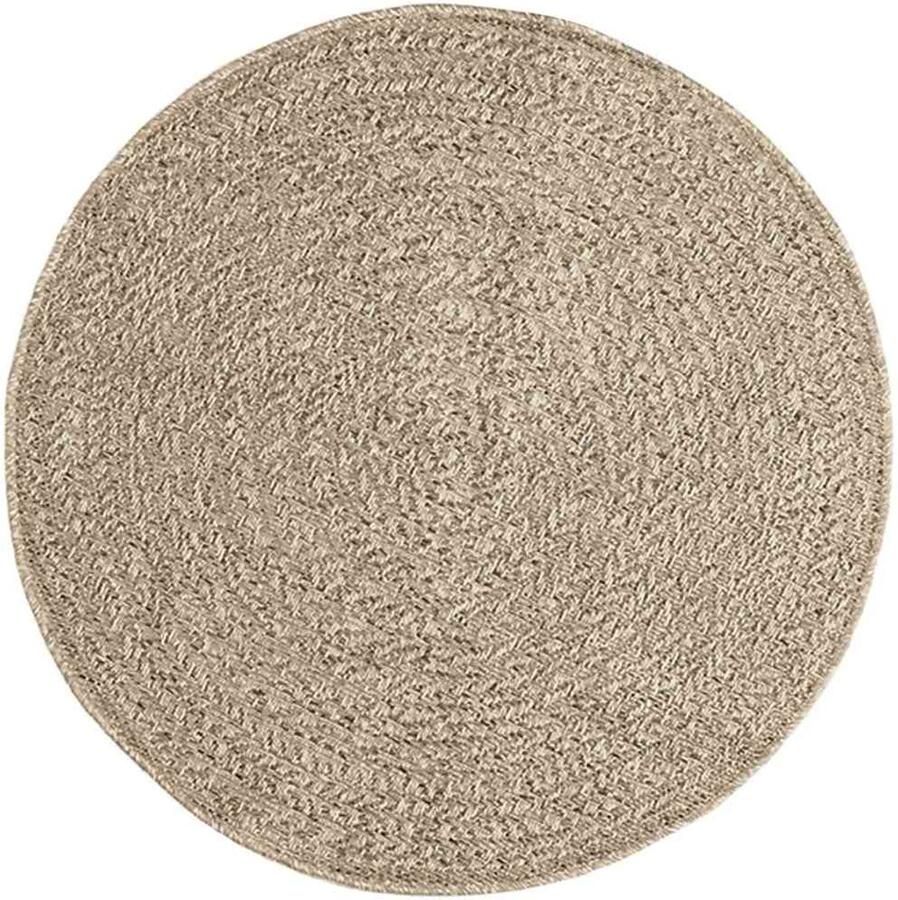VidaXL Vloerkleed ZIZUR Beige á 90 cm Jute Look Vloerkleed Jute Look Outdoor Tapijten Patio Dekking Teras Decoratie