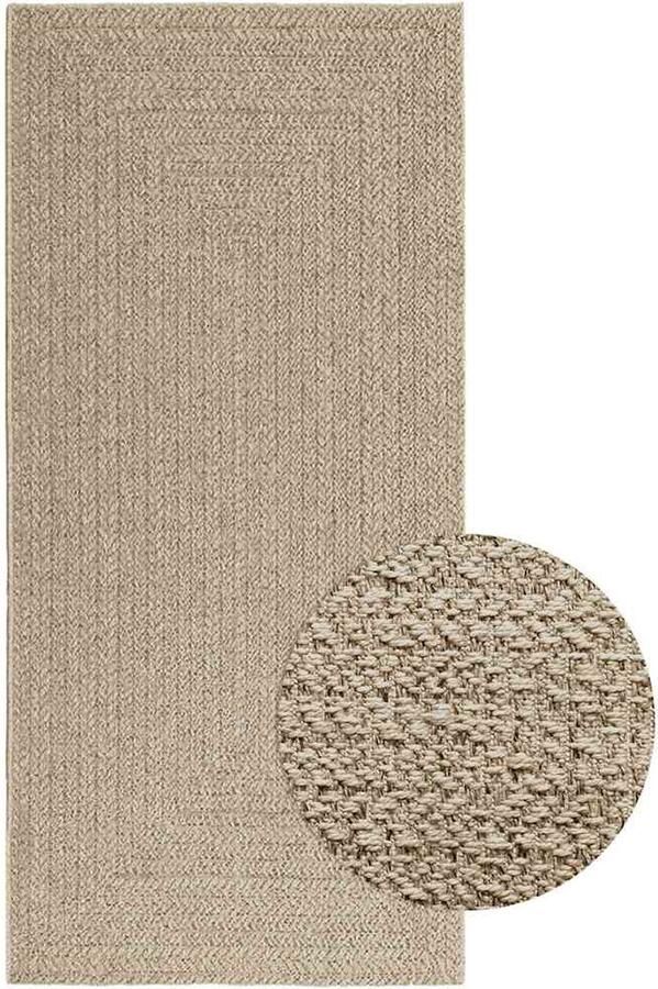 VidaXL Vloerkleed ZIZUR beige binnen en buiten 100x200 cm jute look - Foto 2