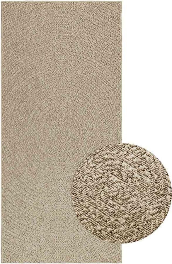 VidaXL Vloerkleed ZIZUR beige binnen en buiten 100x200 cm jute look