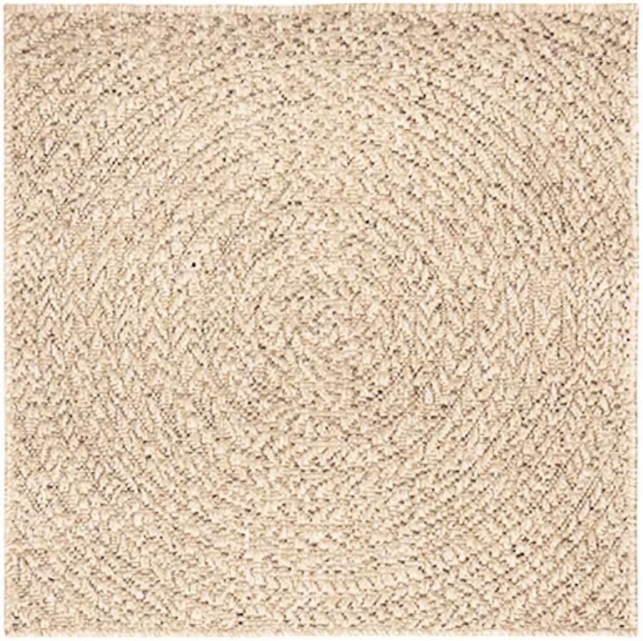 VidaXL Vloerkleed ZIZUR beige binnen en buiten 120x120 cm jute look - Foto 3