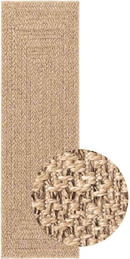 VidaXL Vloerkleed ZIZUR beige binnen en buiten 200x200 cm jute look