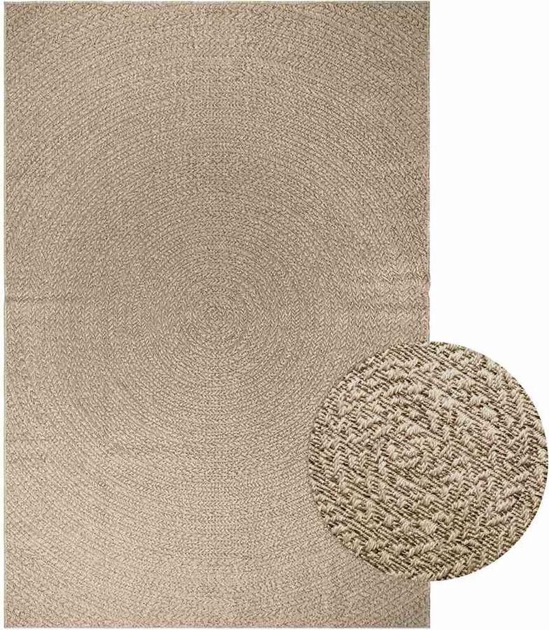 VidaXL Vloerkleed ZIZUR beige binnen en buiten 200x290 cm jute look