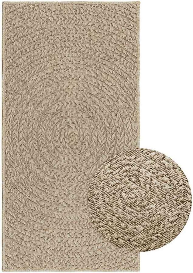 VidaXL Vloerkleed ZIZUR beige binnen en buiten 60x110 cm jute look