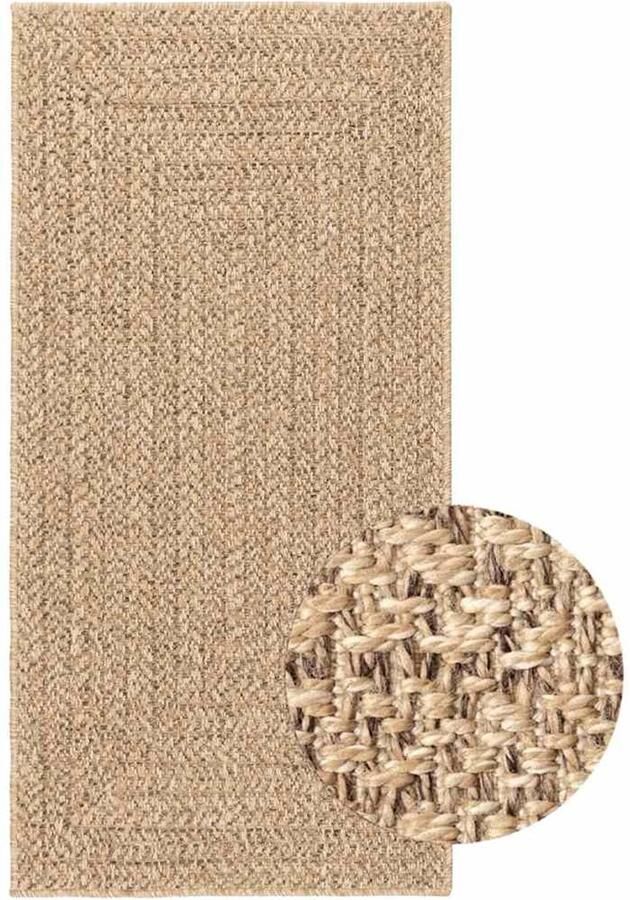 VidaXL Vloerkleed ZIZUR beige binnen en buiten 60x110 cm jute look
