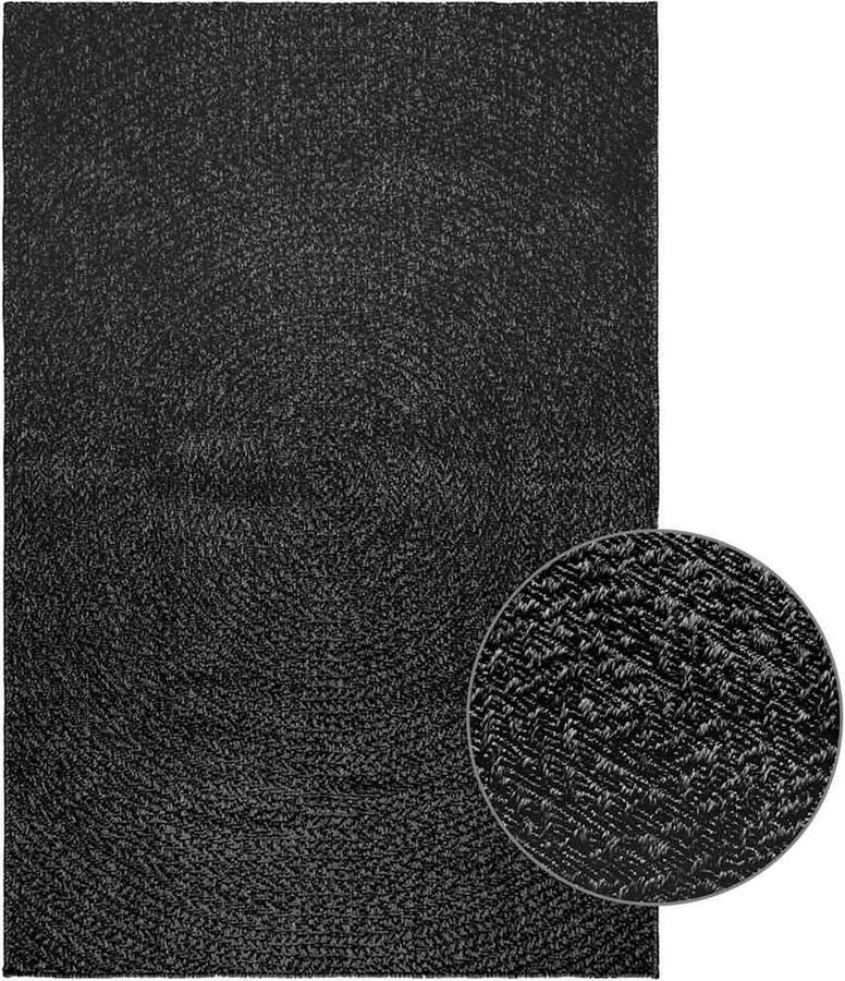 VidaXL Vloerkleed ZIZUR binnen en buiten 120x170cm jute look antraciet