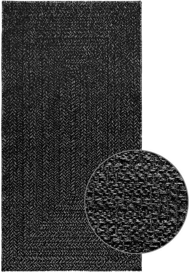 VidaXL Vloerkleed ZIZUR binnen en buiten 80x150 cm jute look antraciet