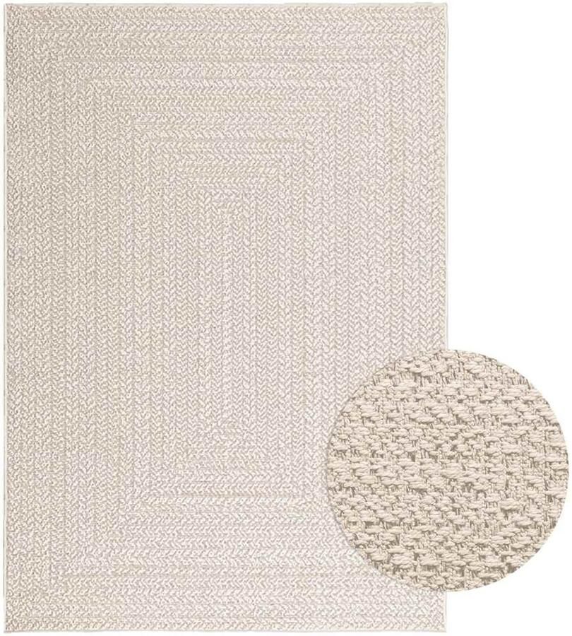 VidaXL Vloerkleed Vloerkleden Tapijt Vloerbedekking Vloerkleed ZIZUR room binnen en buiten 120x170 cm jute look - Foto 2