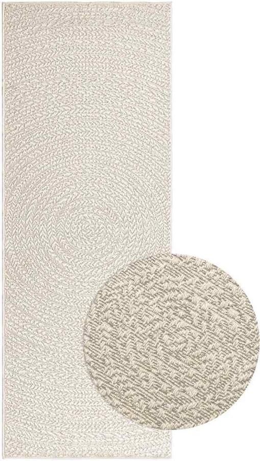 VidaXL Vloerkleed ZIZUR room binnen en buiten 80x200 cm jute look