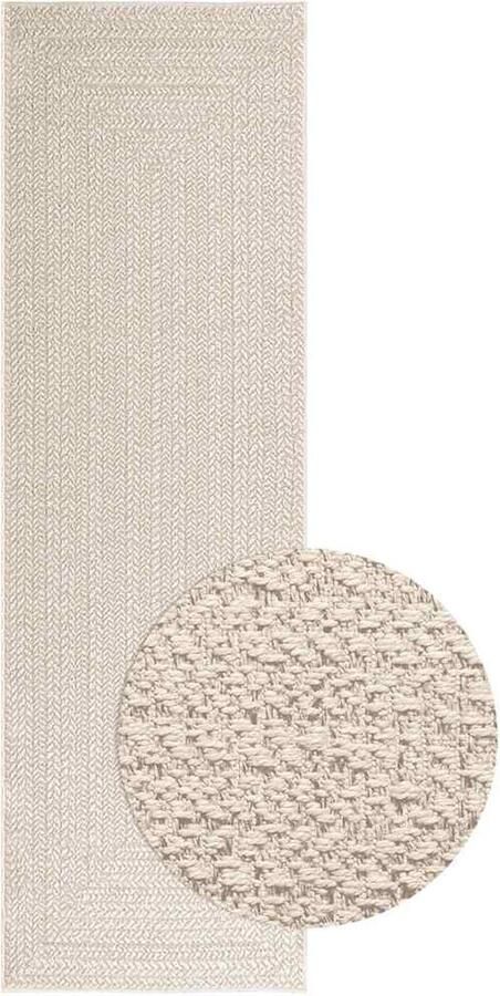 VidaXL Vloerkleed ZIZUR room binnen en buiten 80x250 cm jute look