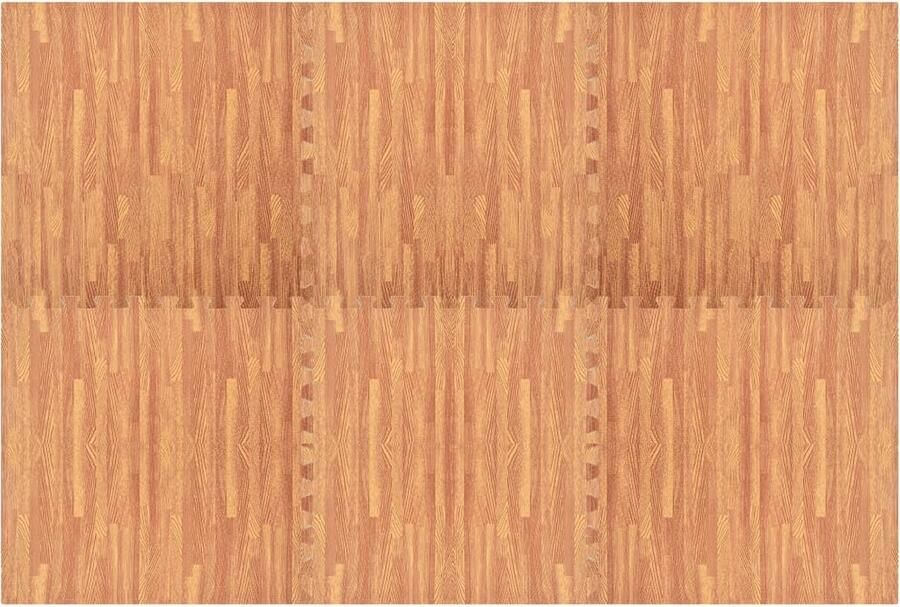 VidaXL Vloermatten 6 stuks EVA-schuim Houtnerfprint Puzzel Sportmat Vloerverwarming Eva Schuim Vloerbescherming Trainingsmat Homegym Fitnesssportring Kinderkamers Speelhoek Baby Proof