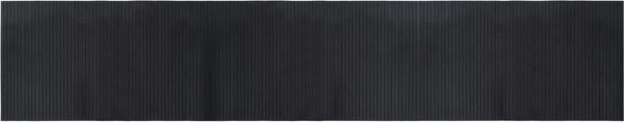 The Living Store Bamboe Tapijt 60 x 300 cm Duurzaam Waterbestendig Bamboetapij Vloertapij Modern Tapijt Zwart Tapijt Lange Tapijt