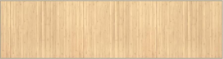 VidaXL Vloertapijet Bamboetapijt Vloerkleed rechthoekig 80x300 cm bamboe lichtnaturel Vloerkleed Woonaccessoires Kamerdecoratie