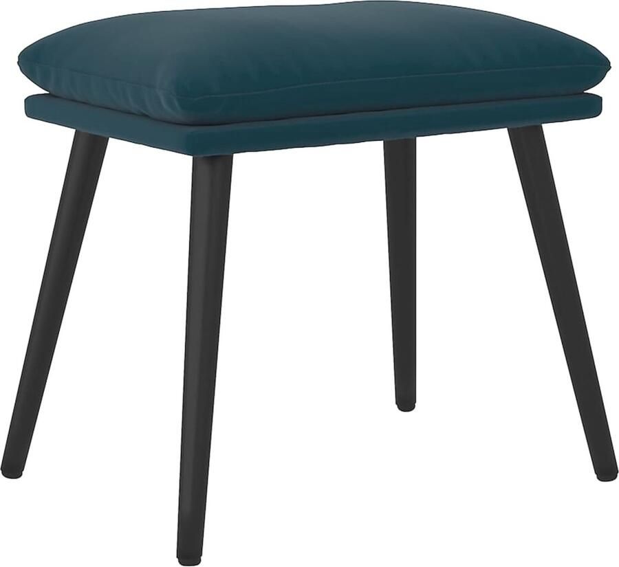 VidaXL -Voetenbank-45x29 5x35-cm-fluweel-blauw