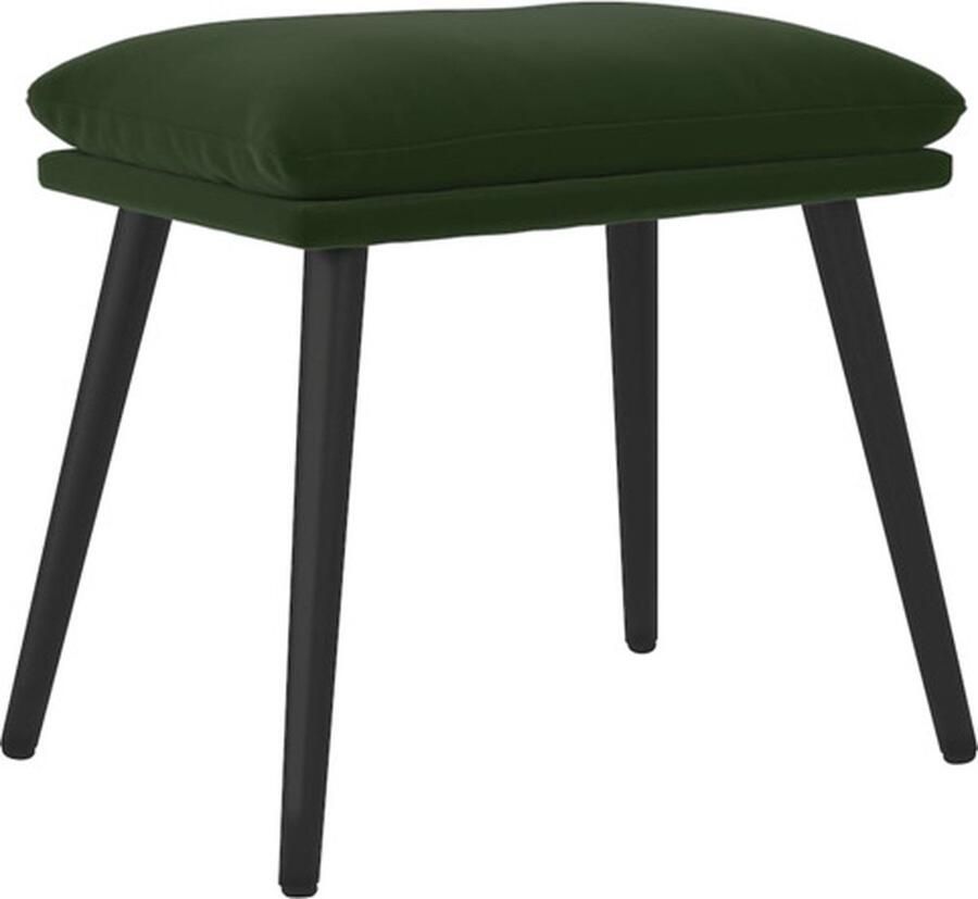 VidaXL -Voetenbank-45x29 5x35-cm-fluweel-donkergroen