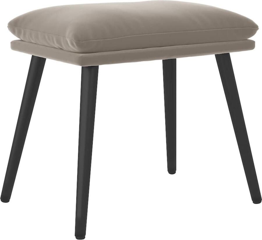 VidaXL -Voetenbank-45x29 5x35-cm-fluweel-lichtgrijs