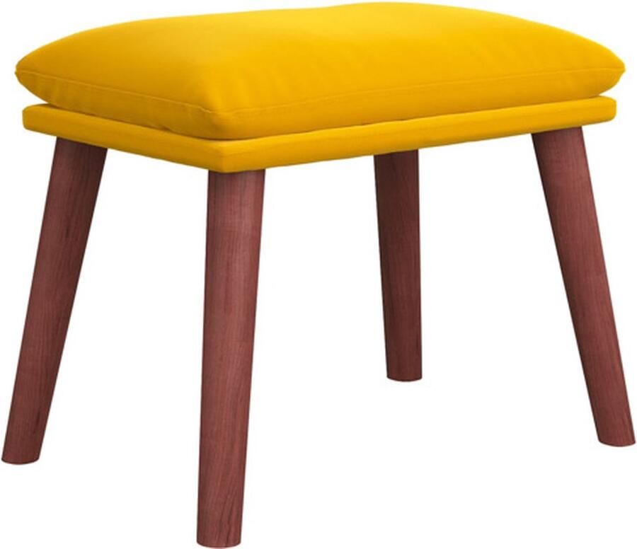 VidaXL -Voetenbank-45x29 5x35-cm-fluweel-mosterdgeel - Foto 3