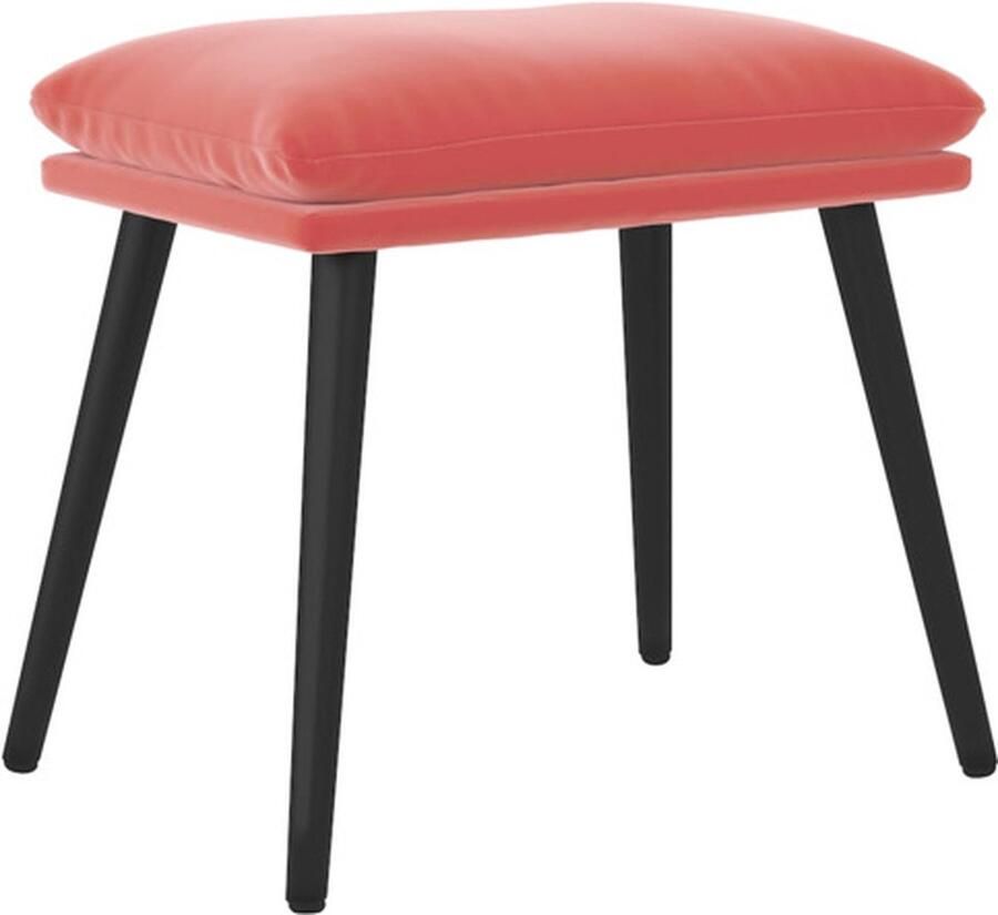 VidaXL Voetenbank Fluweel Roze 45x29 5x35 cm Voetbank Fluweel Stoffen Meubilair Roze Meubilair Lounge Accessoires Relaxstoel - Foto 3