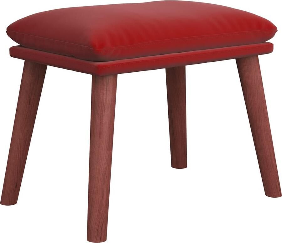 VidaXL -Voetenbank-45x29 5x35-cm-fluweel-wijnrood - Foto 2