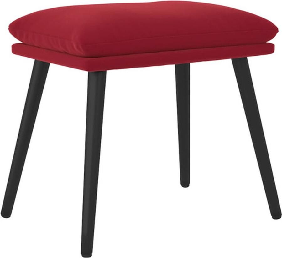 VidaXL -Voetenbank-45x29 5x35-cm-fluweel-wijnrood - Foto 2