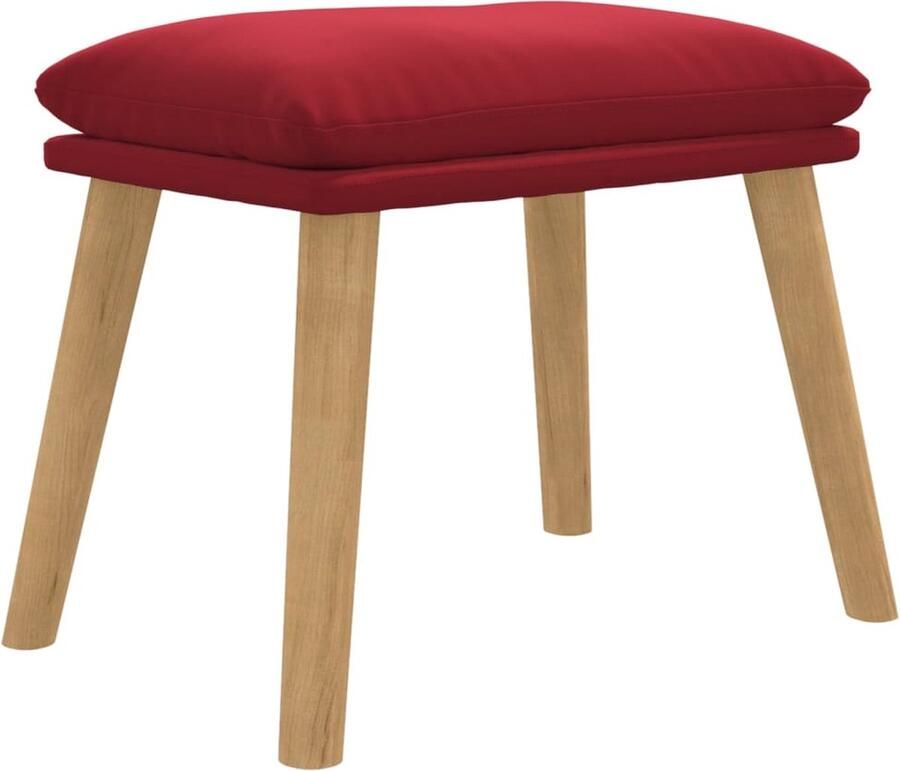 VidaXL -Voetenbank-45x29 5x35-cm-fluweel-wijnrood - Foto 3