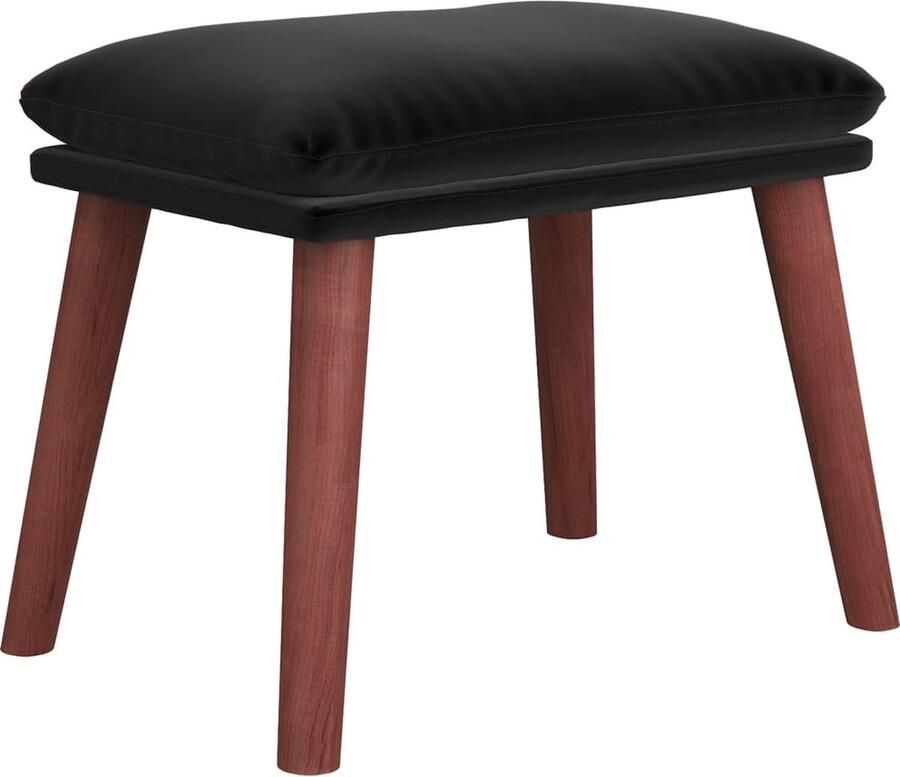 VidaXL -Voetenbank-45x29 5x35-cm-fluweel-zwart - Foto 2