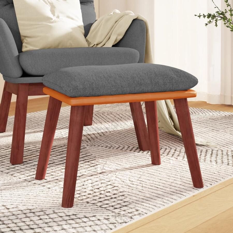 VidaXL Voetenbank 45x29 5x35 cm Lichtgrijs Voetenbank Voetensteun Relaxstoel Lounge Stoel Salon Meubilair Huiskamer Decoratie Grijs Meubilair - Foto 2