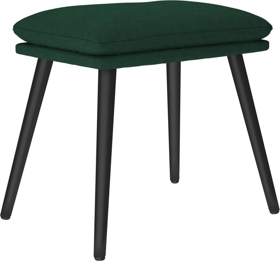 VidaXL -Voetenbank-45x29 5x35-cm-stof-donkergroen - Foto 2