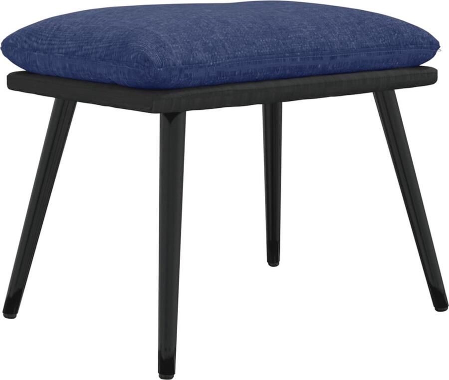VidaXL -Voetenbank-45x29 5x35-cm-stof-en-kunstleer-blauw