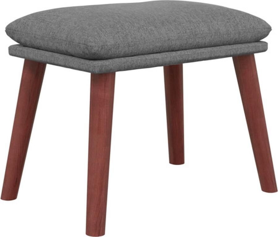 VidaXL -Voetenbank-45x29 5x35-cm-stof-lichtgrijs - Foto 2