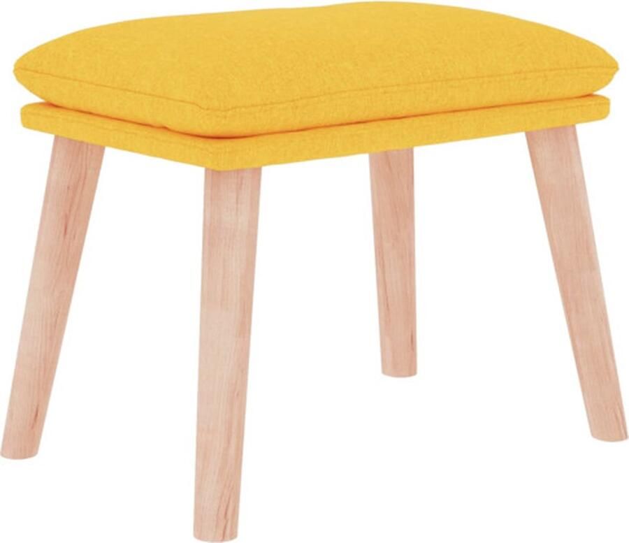 VidaXL -Voetenbank-45x29 5x35-cm-stof-mosterdgeel - Foto 5
