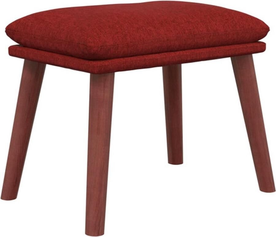 VidaXL -Voetenbank-45x29 5x35-cm-stof-wijnrood - Foto 3