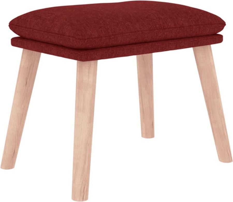 VidaXL -Voetenbank-45x29 5x35-cm-stof-wijnrood - Foto 2