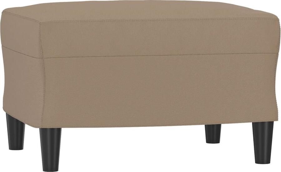 VidaXL Voetenbank Kunstleer Cappuccino 60x50x41 cm Voetenbank Voetenbankje Relaxstoel Bruine Meubels Kapstok Salontafel Koffiezetapparaat - Foto 3
