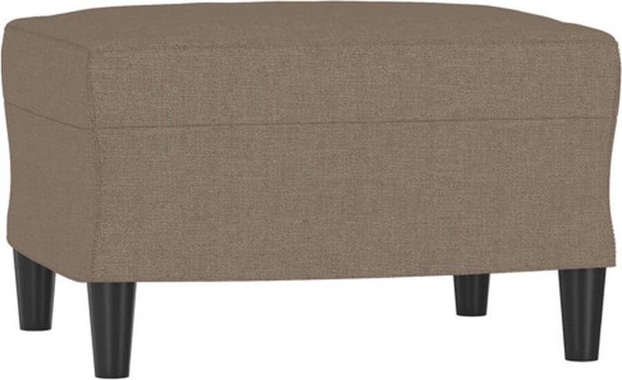 VidaXL Voetenbank Stof Taupe 60x50x41 cm Voetenbank Stoffen Voetenbank Loungevoetbank Relaxstoel Moderne Voetenbank - Foto 4