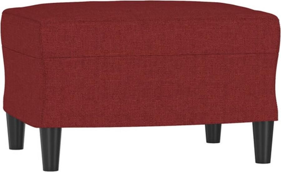 VidaXL Voetenbank Stof Wijnrood 60x50x41 cm Voetbank Voetenbank Stoffen Voetenbank Moderne Voetenbank Lounge Meubilair - Foto 2